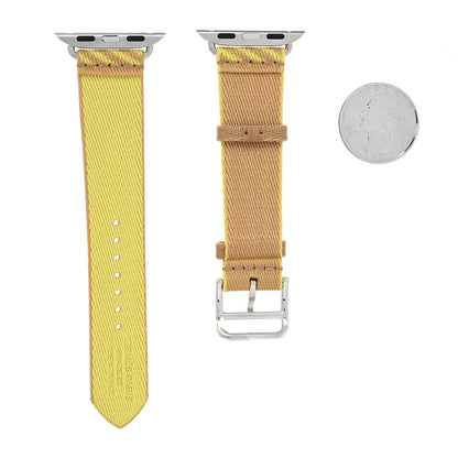 Hermes Nylon Weave 41mm H Vibration Jumping Watch Single Tour Band Kraft Lime 2 of 4