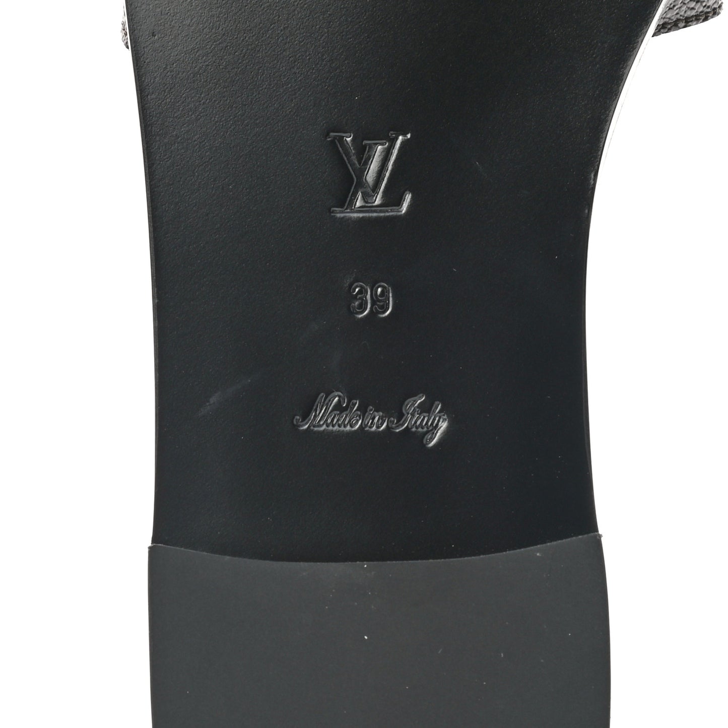 Patent Monogram Lock It Flat Mules 39