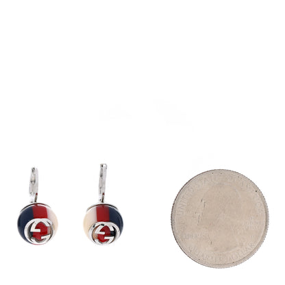 Gucci Resin Web Earrings Red Blue White 2 of 4