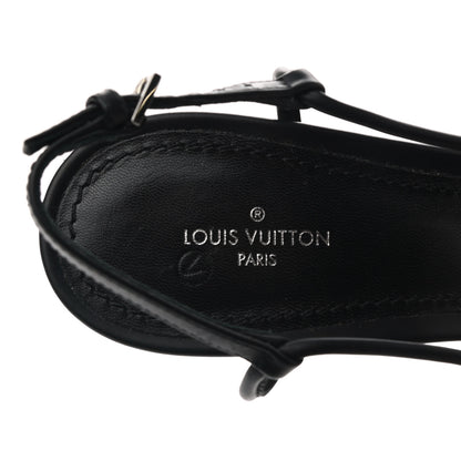 Louis Vuitton Calfskin Urban Twist Slingback Pumps 39 Black 7 of 8