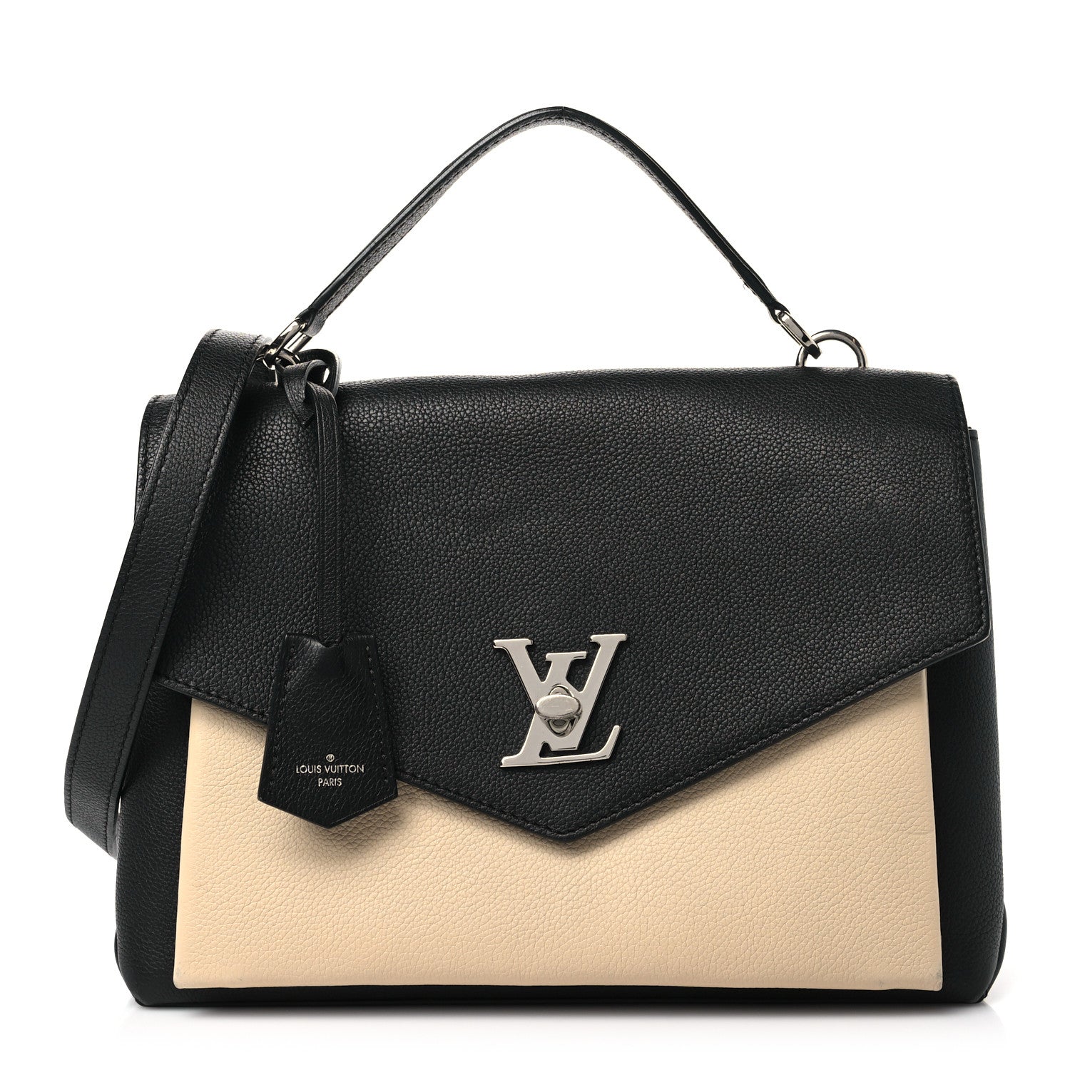 Louis Vuitton Soft Calfskin My Lockme Top Handle Vanille Black 1 of 10