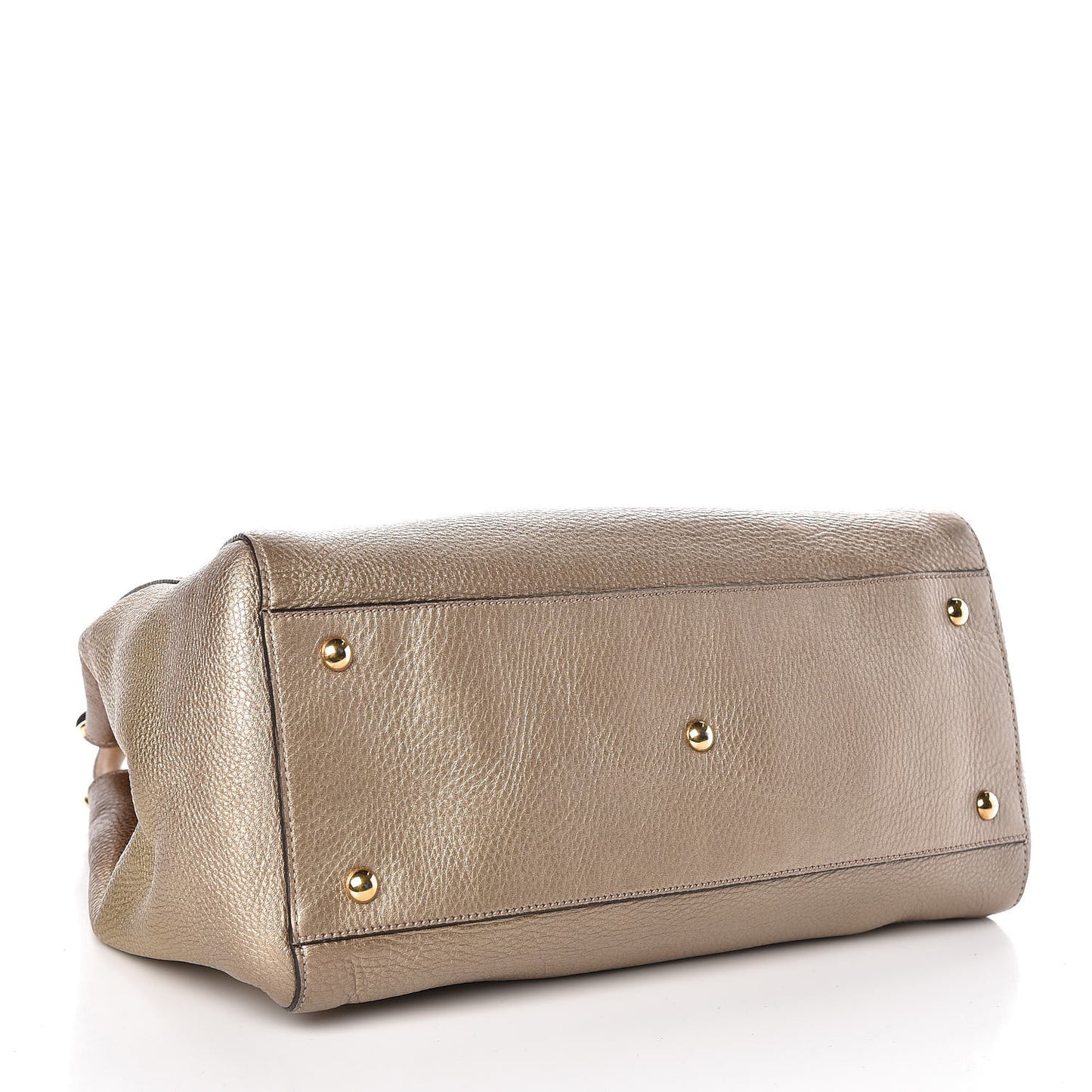 Metallic Pebbled Calfskin Medium Soho Shoulder Bag Gold Ombre