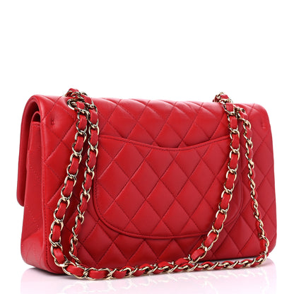 Chanel Lambskin Quilted Medium Double Flap Red 2 of 8