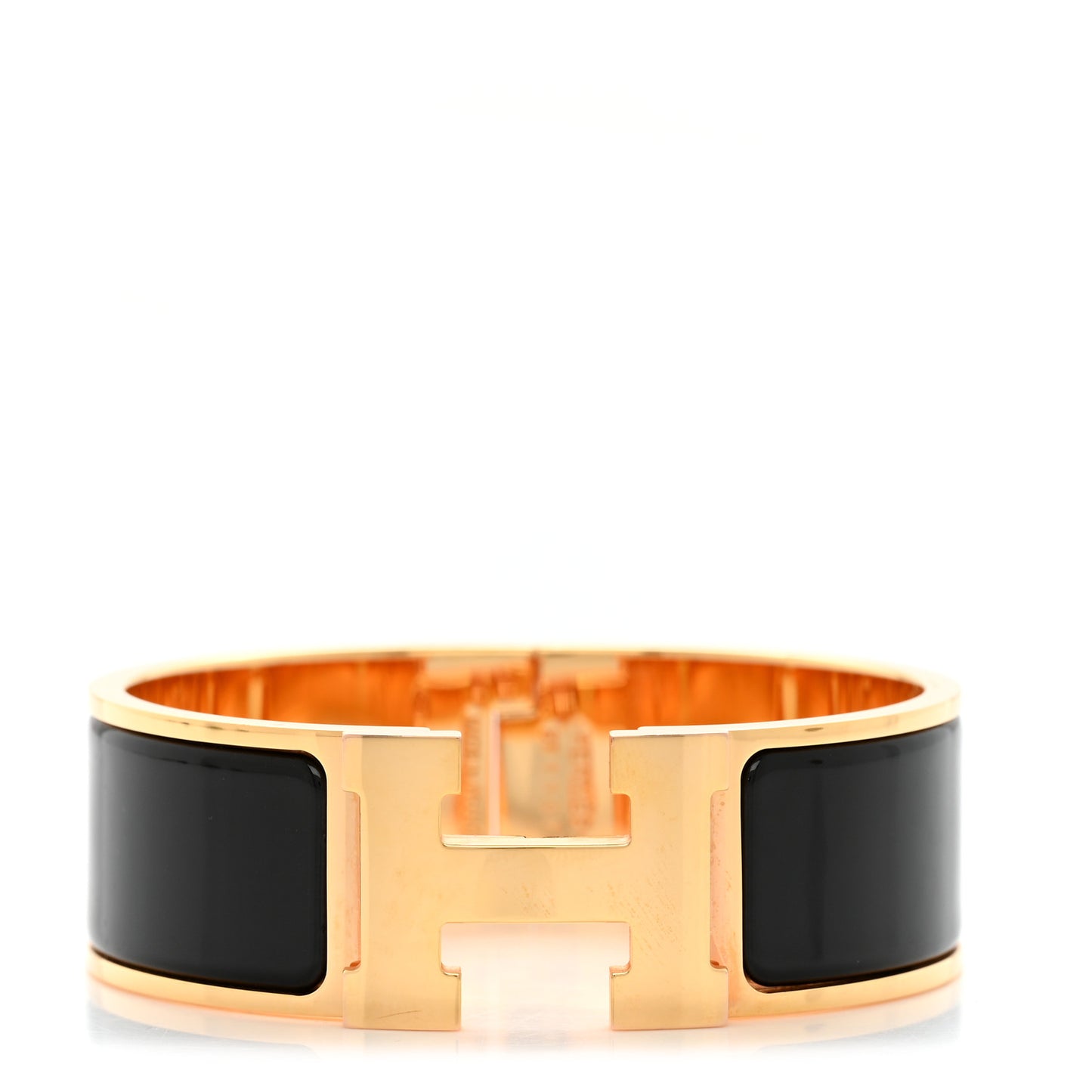 Enamel Wide Clic Clac H Bracelet PM Black