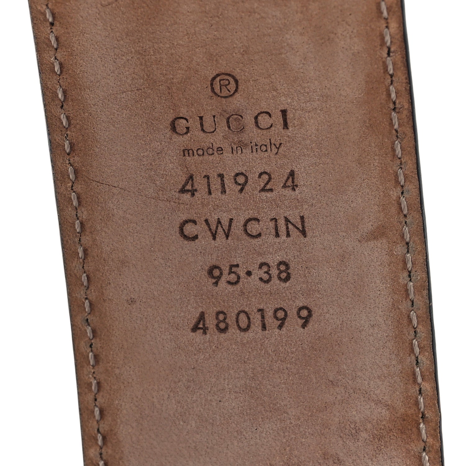 Gucci Guccissima Signature Interlocking G 40mm Belt 95 38 Black 3 of 4