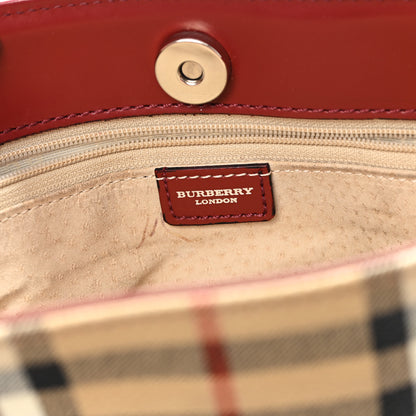 Burberry Haymarket Check Medium Tote Red 6 of 10