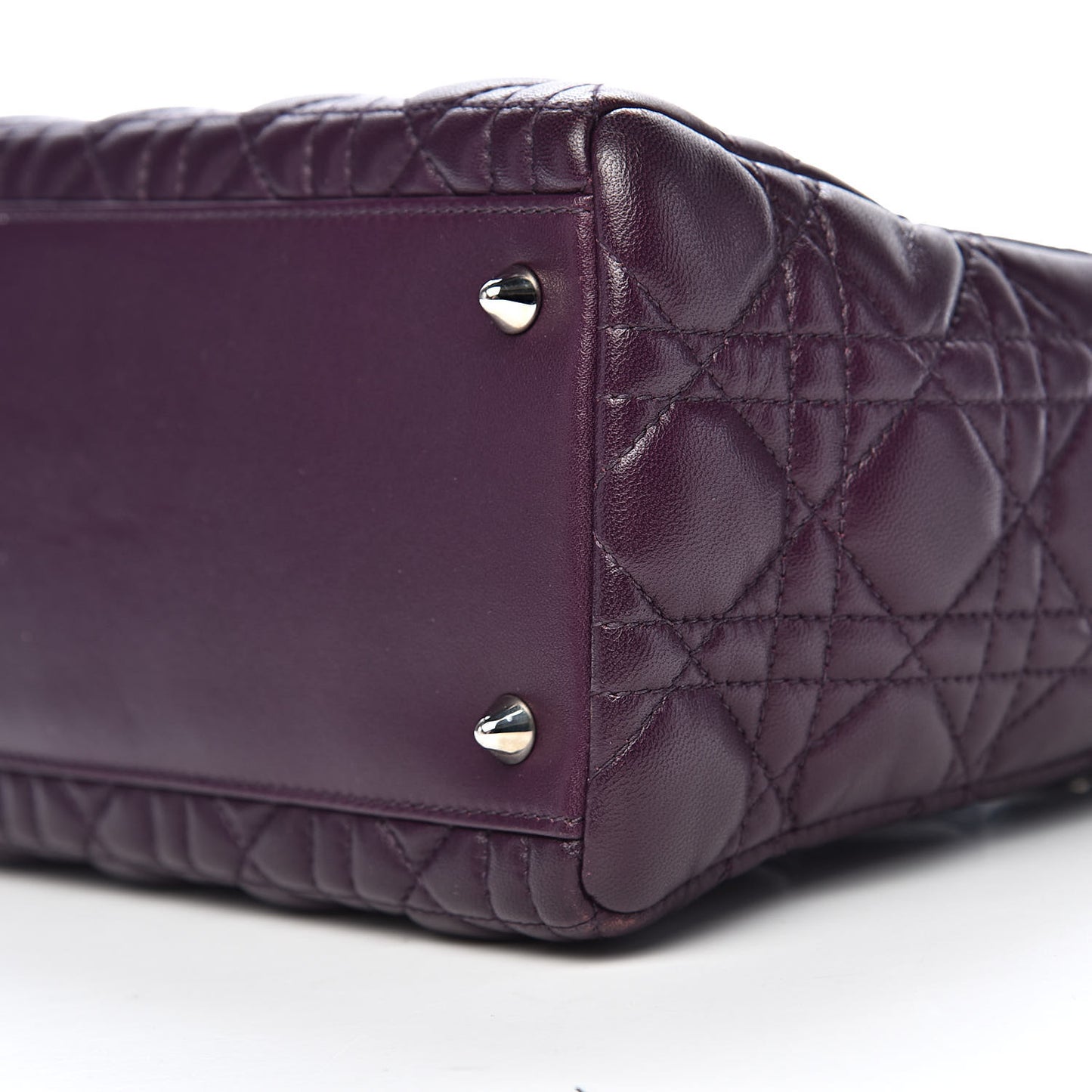 Lambskin Cannage Medium Lady Dior Purple