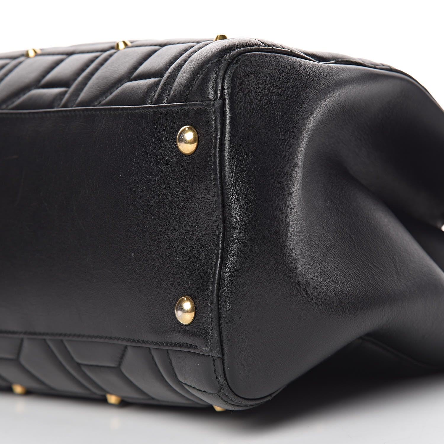 Gucci Calfskin Matelasse Studded Medium GG Marmont Tote Black 18 of 18
