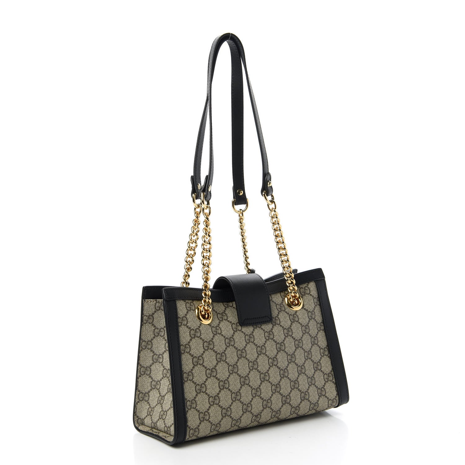 Gucci GG Supreme Monogram Small Padlock Tote Black 3 of 10