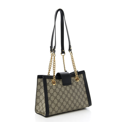 Gucci GG Supreme Monogram Small Padlock Tote Black 3 of 10
