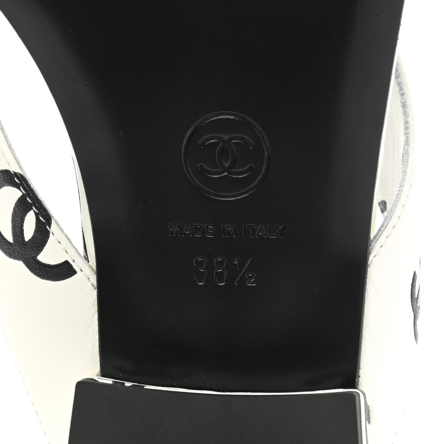 Printed Lambskin Coco Beach Thong Sandals 38.5 White Black