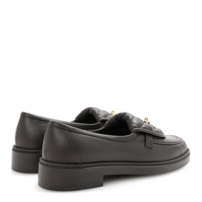Chanel Lambskin Quilted CC Turnlock Loafers 38.5 Dark Brown 5 of 10
