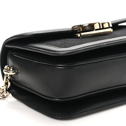 Gucci Crepe Wool Silk GG Monogram Go Small Shoulder Bag Black 9 of 10