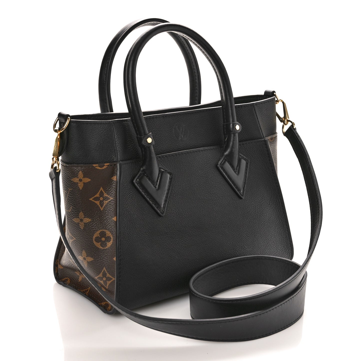 Calfskin Monogram On My Side PM Black