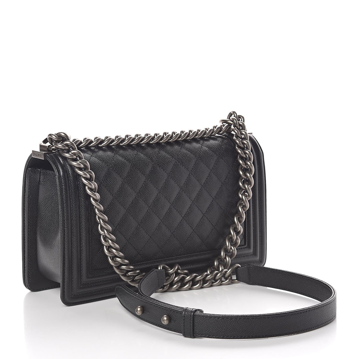 Chanel Caviar Quilted Medium Boy Flap Black 3 of 12