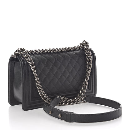 Chanel Caviar Quilted Medium Boy Flap Black 3 of 12