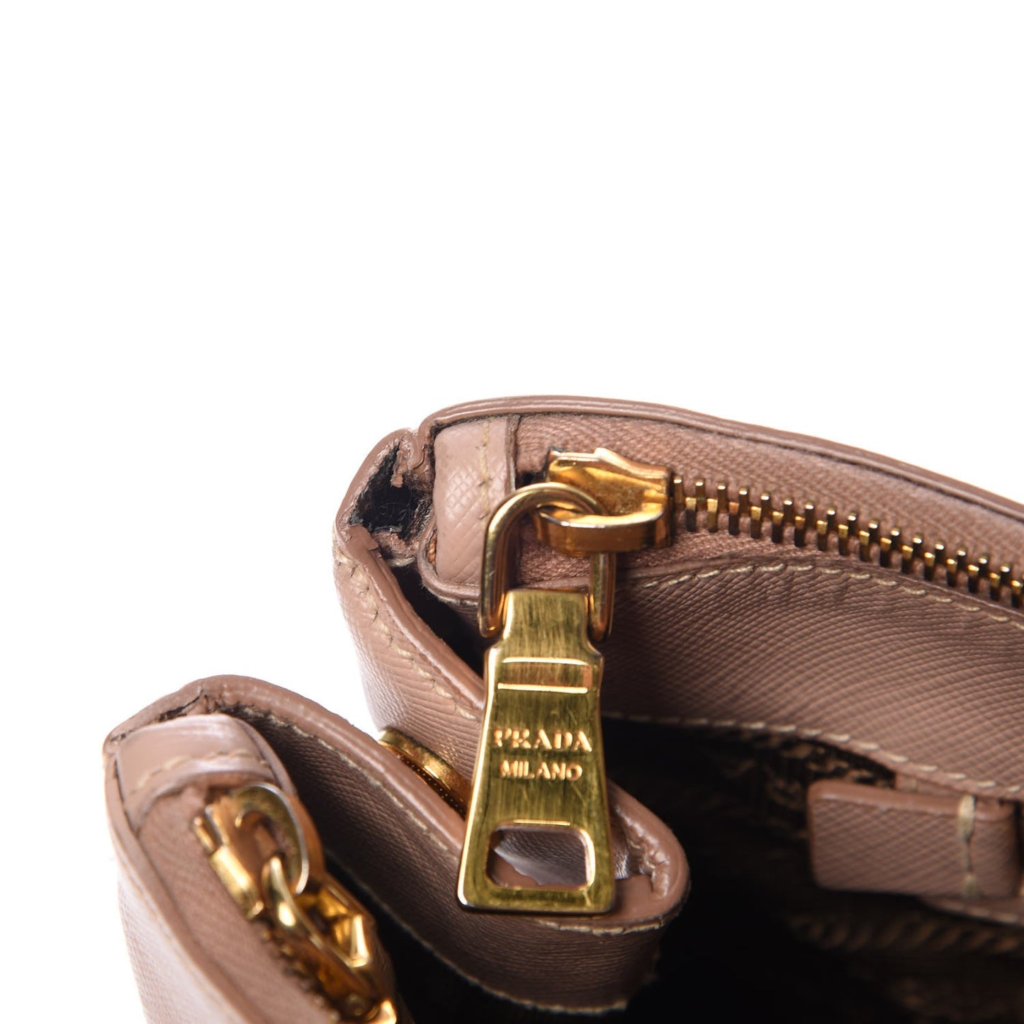 Saffiano Medium Double Zip Tote Cammeo
