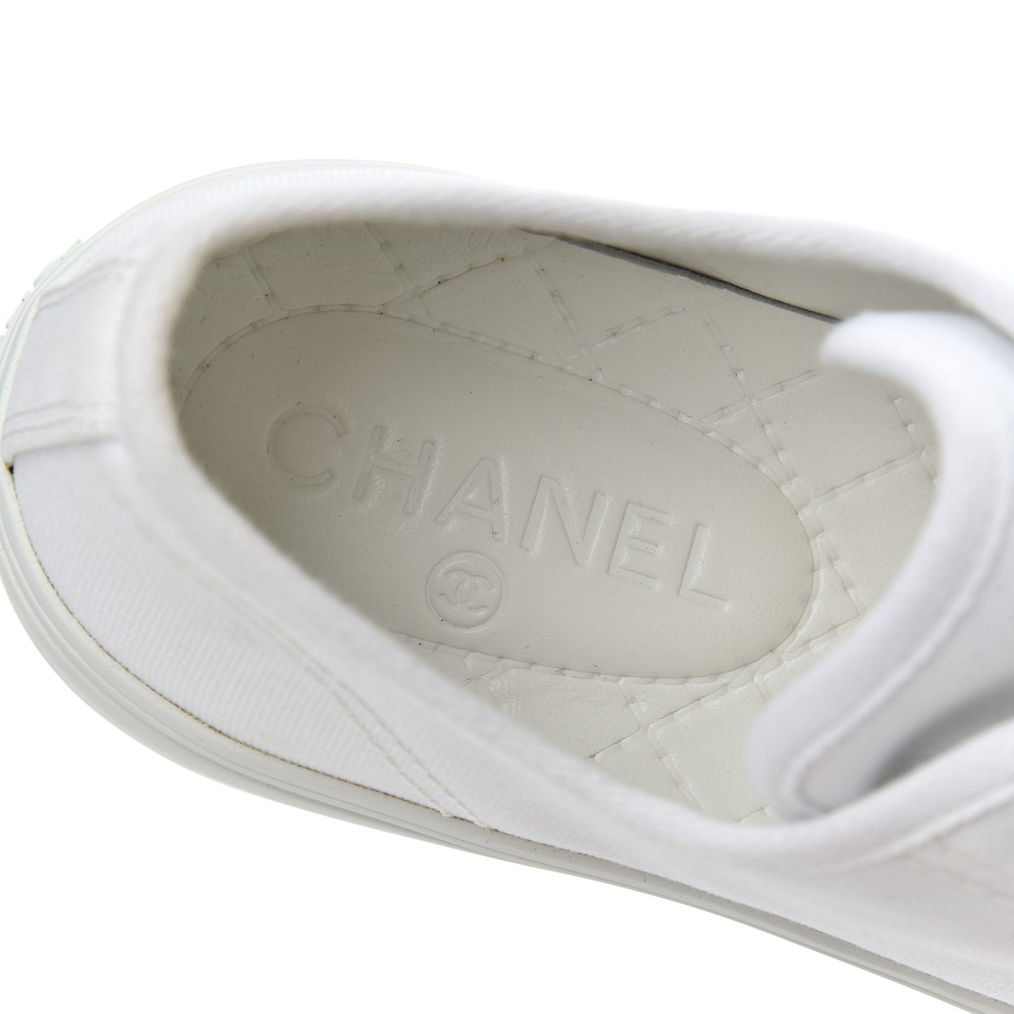 Fabric Low Top Sneakers 42 White