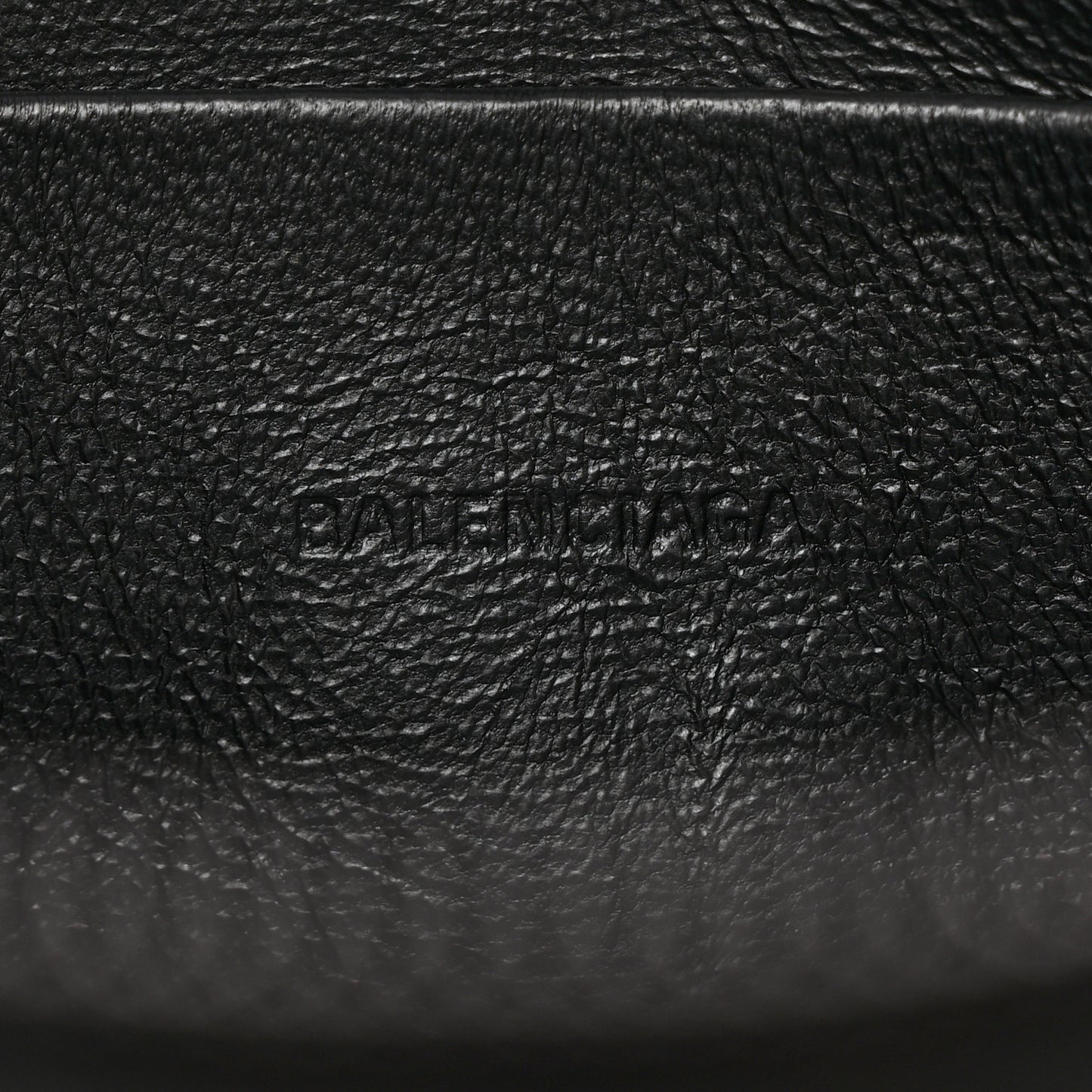 Extra Supple Calfskin Monochrome Crocodile Embossed BB Wristlet Pouch Black