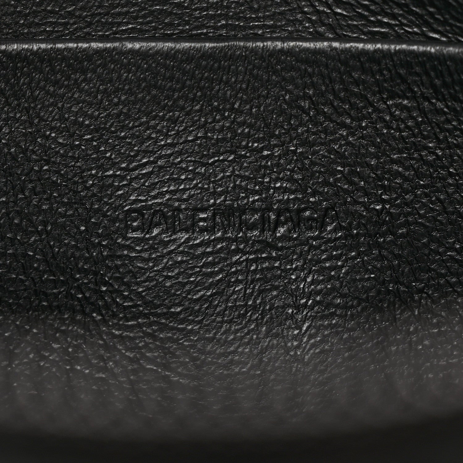 Balenciaga Extra Supple Calfskin Monochrome Crocodile Embossed BB Wristlet Pouch Black 6 of 8