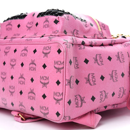 MCM Visetos Studded Medium Stark M Backpack Pink 11 of 16