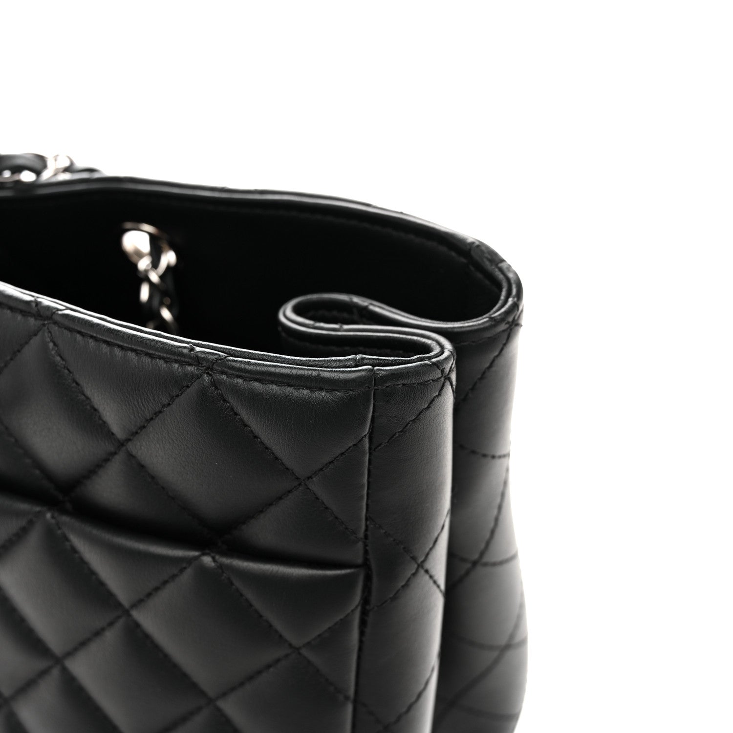 Chanel Calfskin Quilted Large CC Shopping Tote Black 11 of 12