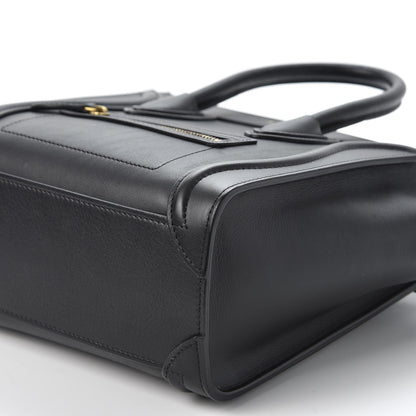 Celine Smooth Calfskin Nano Luggage Black 6 of 9