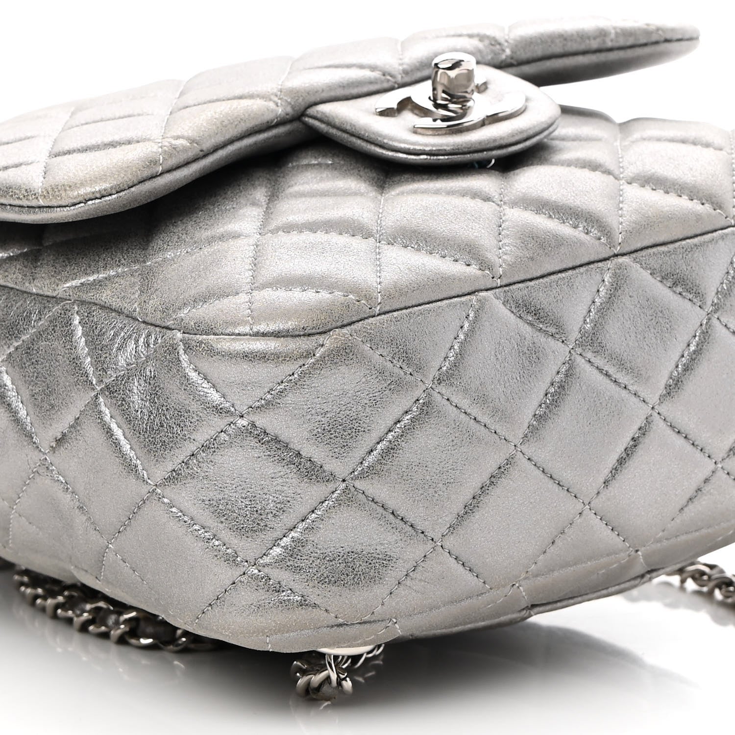Chanel Metallic Lambskin Quilted Small In Seoul Backpack Dark Silver 8 of 11