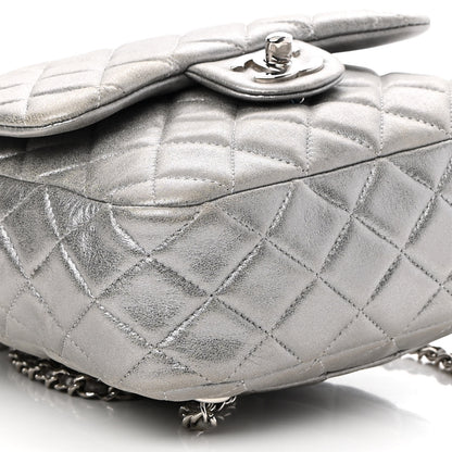 Chanel Metallic Lambskin Quilted Small In Seoul Backpack Dark Silver 8 of 11
