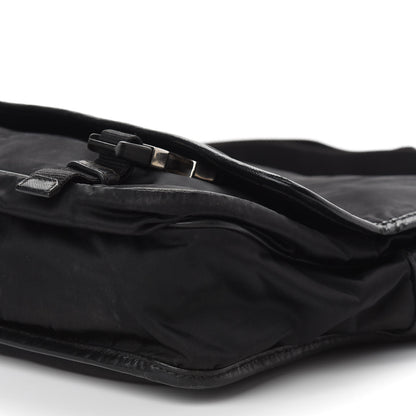 Prada Tessuto Nylon Saffiano Messenger Satchel Black 9 of 9
