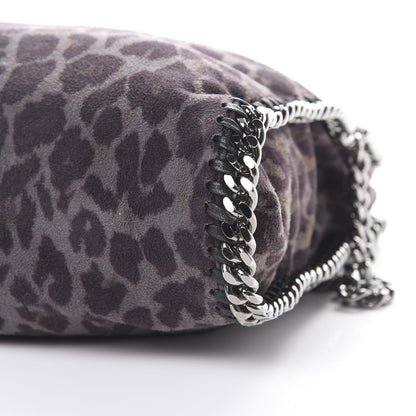 Stella McCartney Shaggy Deer Leopard Print Falabella Fold Over Tote Grey 9 of 11