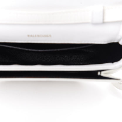 Balenciaga Grained Calfskin Logo Print Ville Day Bag XS White 5 of 10