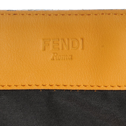 Fendi Jacquard Calfskin Pequin All In Shopper Tote Tobacco Yellow 6 of 8