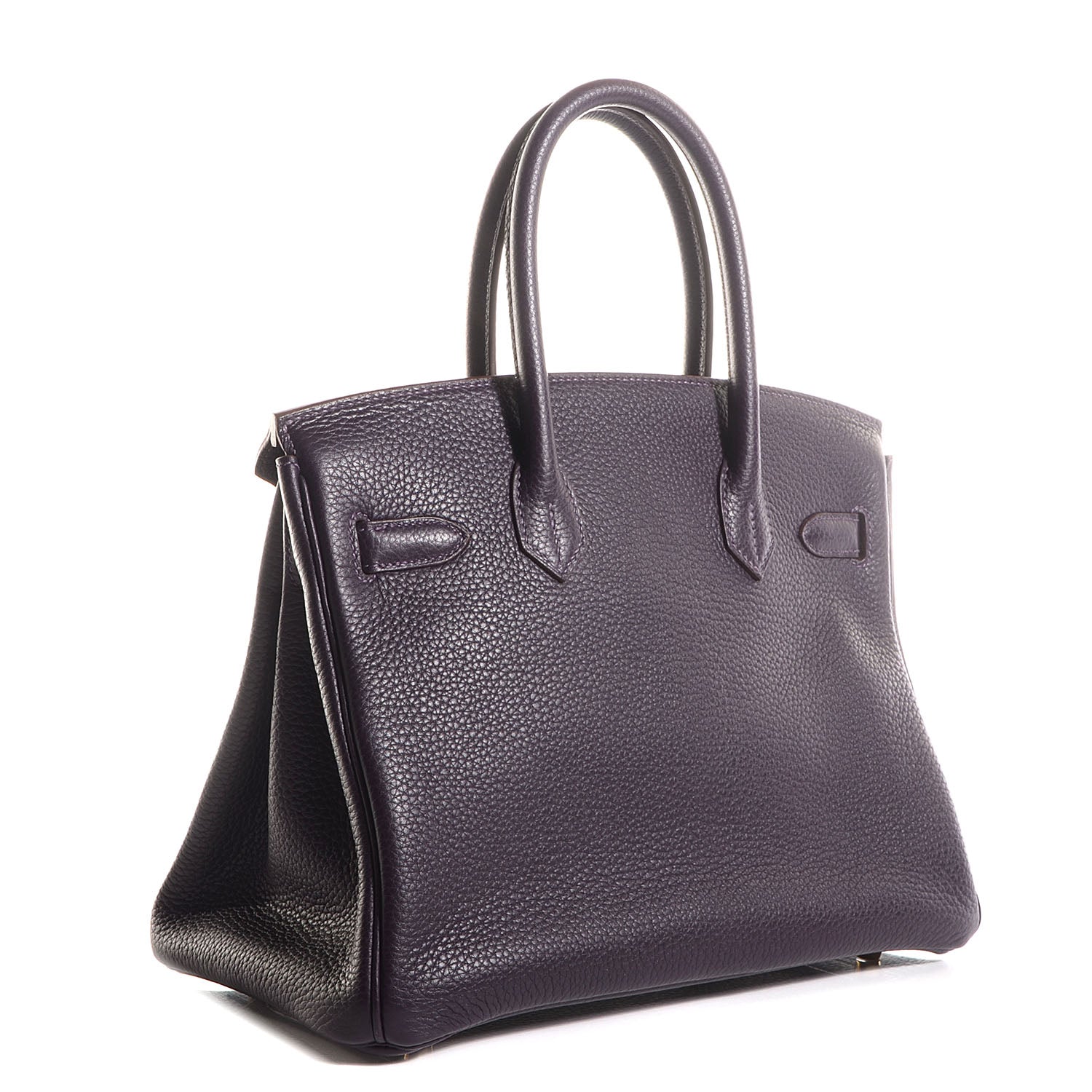 Hermes Taurillon Clemence Birkin 30 Raisin 3 of 22