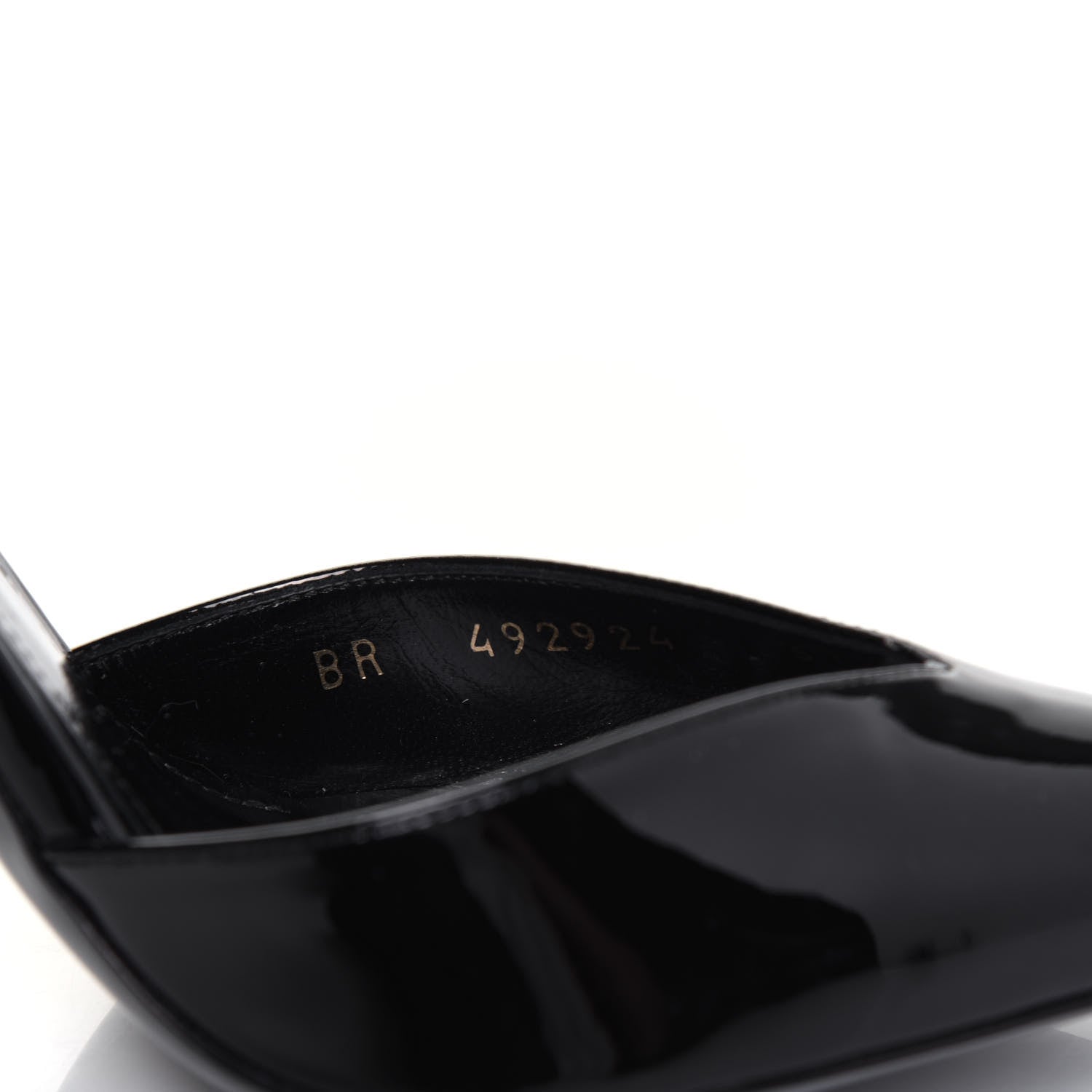 Saint Laurent Patent Freja 105 Flower Ankle Pumps 37.5 Black 8 of 12