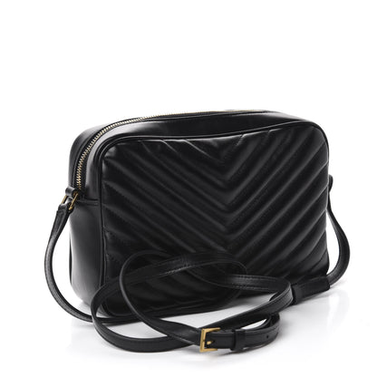 Saint Laurent Calfskin Matelasse Monogram Lou Camera Bag Black 3 of 10