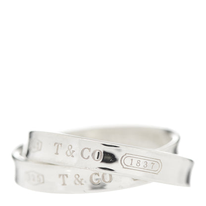 Tiffany Sterling Silver 1837 Interlocking Ring 52 6 1 of 4