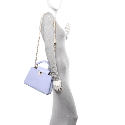 Louis Vuitton Taurillon Braided Chain Capucines BB Iris Creme 2 of 9