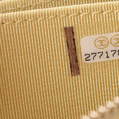 Chanel Caviar Quilted Zip Coin Purse Yellow 7 of 7