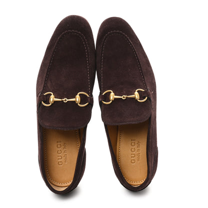 Gucci Suede Horsebit Mens Jordaan Loafers 8.5 Brown 2 of 10