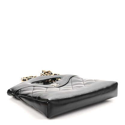 Chanel Shiny Crumpled Calfskin Quilted Nano 31 Shopping Bag Black 4 of 12