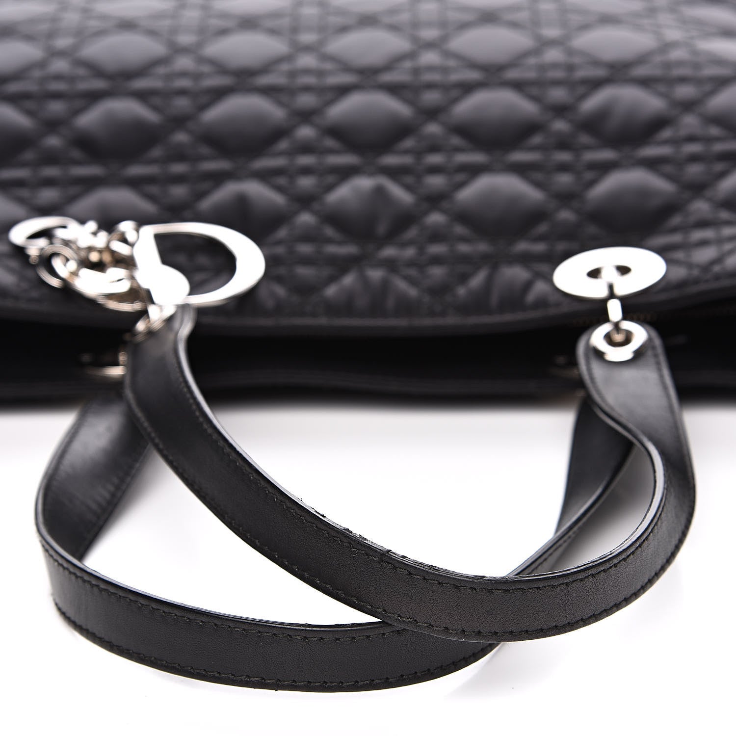 Christian Dior Nylon Cannage Tote Black 11 of 13
