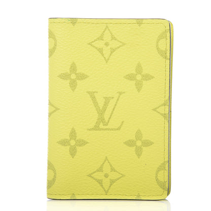 Louis Vuitton Monogram Taiga Pocket Organizer Yellow 1 of 7