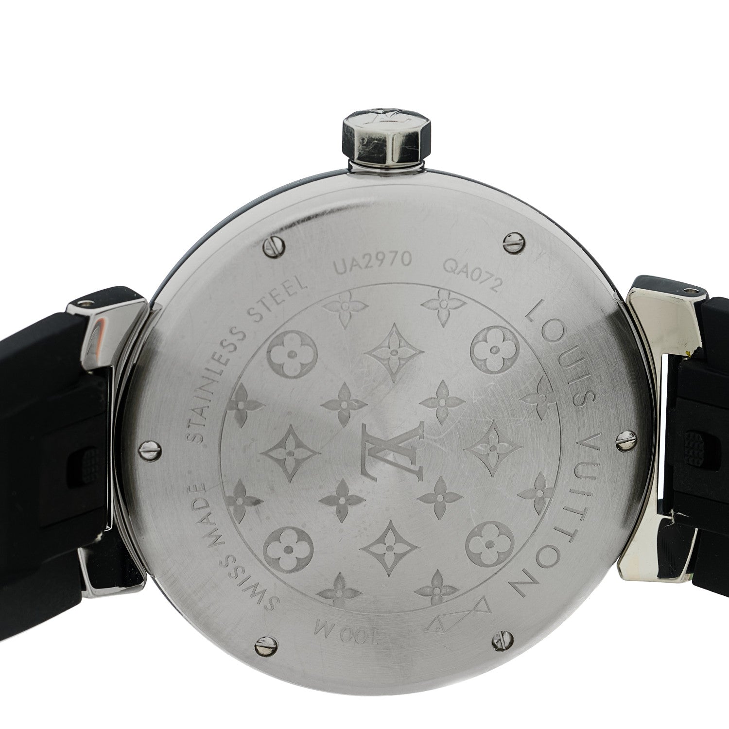 Louis Vuitton Stainless Steel Monogram 39mm Tambour Vernis Quartz Watch 4 of 8