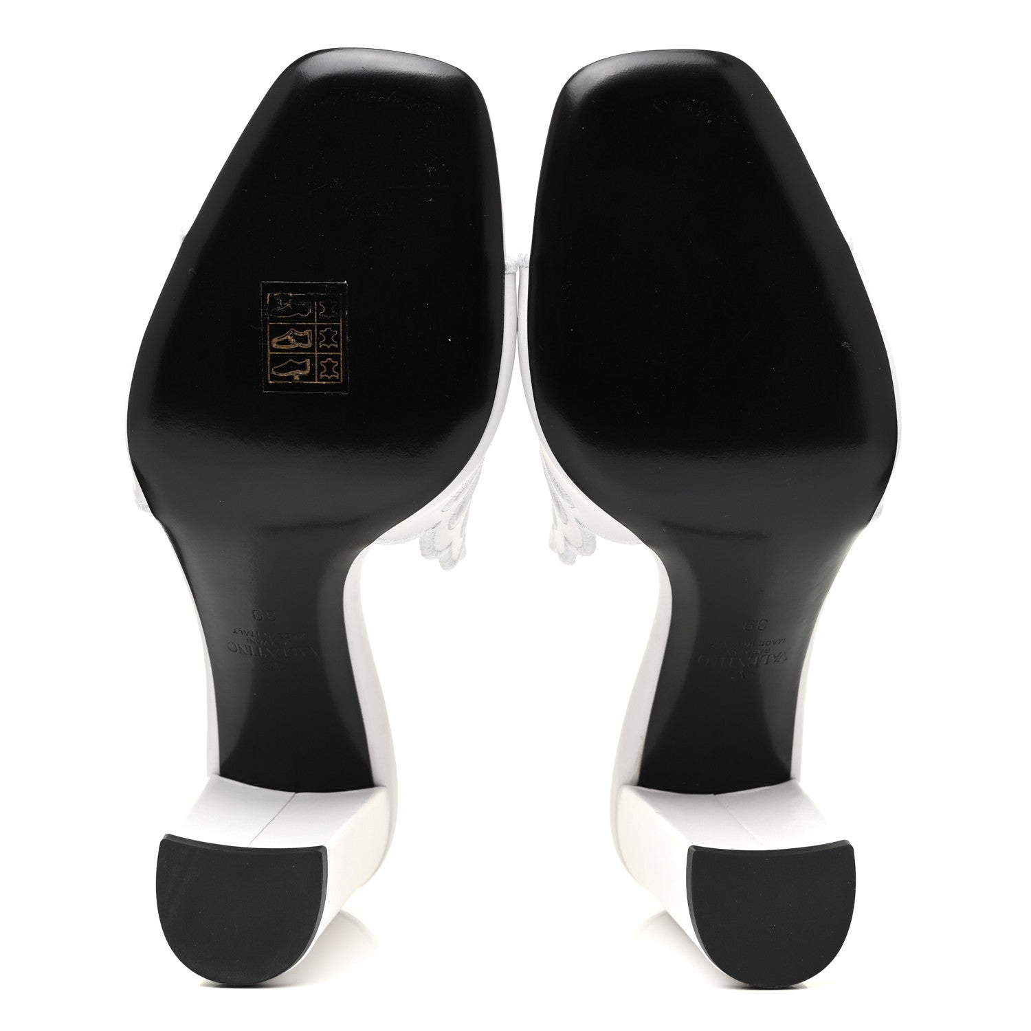 Valentino Garavani Calfskin Vlogo Lasercut Slide Sandals 39 Optic White 5 of 7