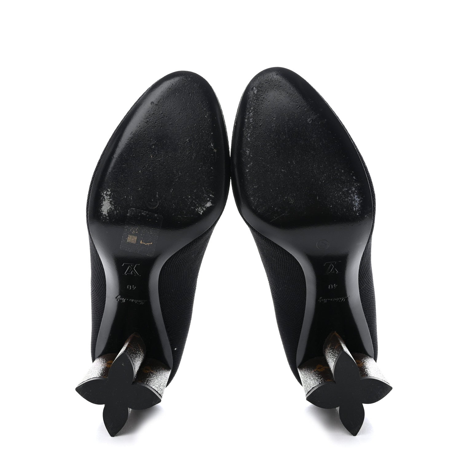 Louis Vuitton Monogram Stretch Fabric Silhouette Ankle Boots 40 Black 5 of 10