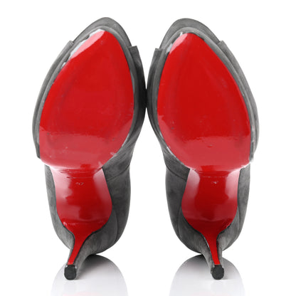Christian Louboutin Suede Palais Royal 140 Pumps 37 Grey 6 of 11
