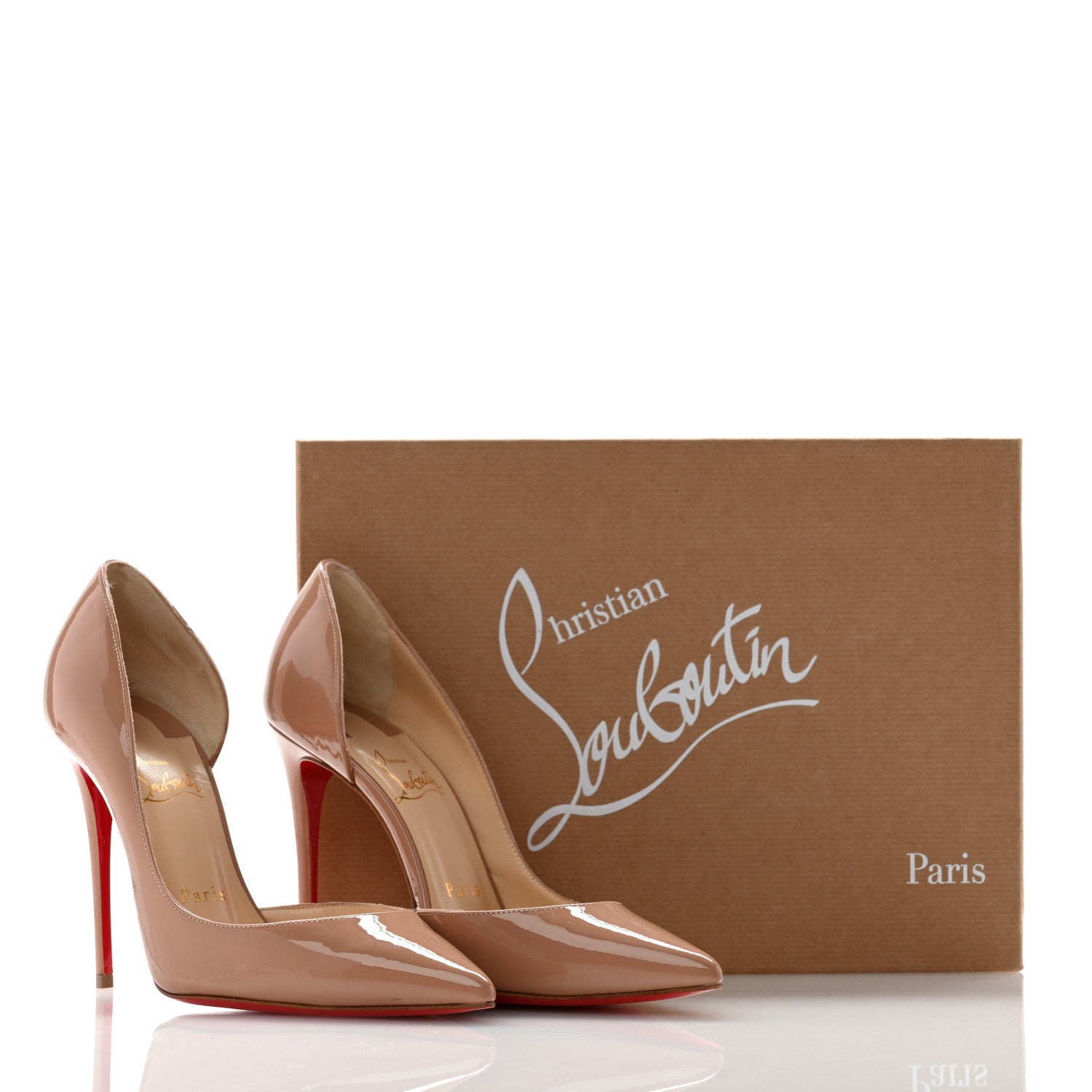 Christian Louboutin Patent Iriza 100 Pumps 37 Nude 8 of 8