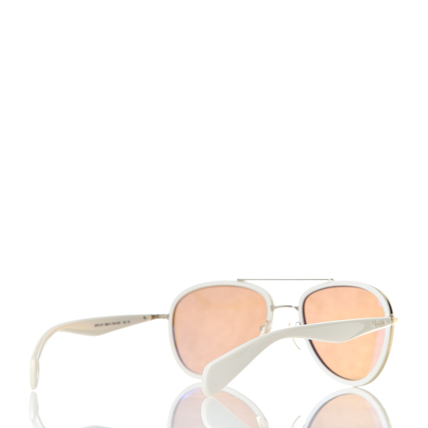 Prada Aviator Sunglasses SPR 51P White 4 of 7