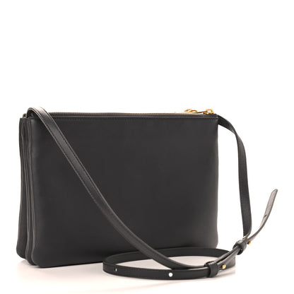 Celine Lambskin Large Trio Crossbody Bag Grey 3 of 9